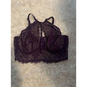Victoria's Secret Very Sexy Plunge Lace Halter Bra Purple 38C